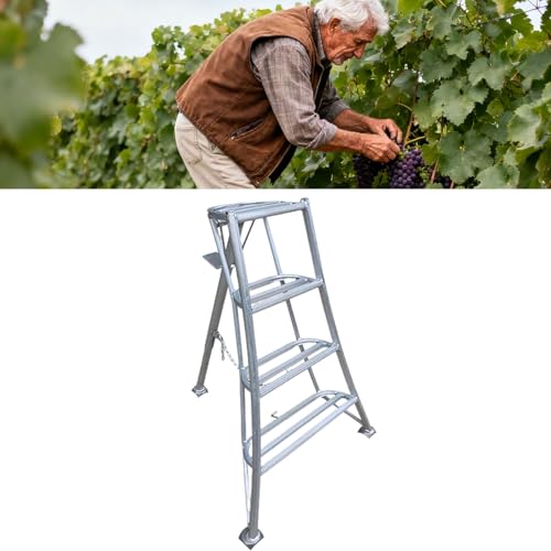 Tripod Ladder Portable Orchard Ladder with...