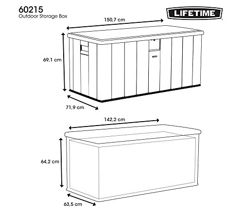 Image of LIFETIME Outdoor Storage Box, 150 Gallon