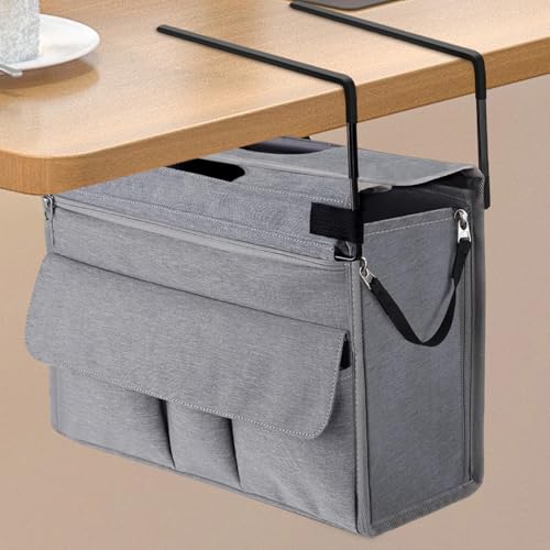 Organiseur de bureau à pince pour dossiers afin de libérer l'espace d'une table d'appoint - 4