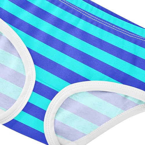 Cyan Navy Stripe Toddler Girls's Underwear 2T4