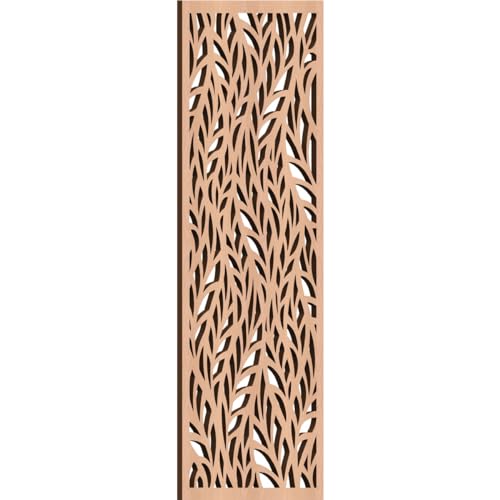 Image of Ortonville Decorative Pierced Fretwork Wood Wall Panels, 9 3 /8 inchW x 24 3 /8 inchH x 1 /4 inchT, Alder
