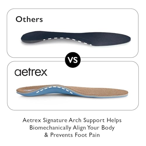 Image of Aetrex L2200 Women's Memory Foam Arch Support Inserts for Women - Plantar Fasciitis Relief Shoe Insoles for Women Standing All Day