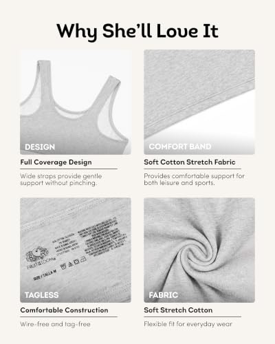 Fruit of the Loom Girls' Cotton Stretch Built-Up Sports Bra Multi-Pack - image 4