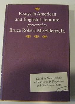 Hardcover Essays in American and English Literature presented to Bruce Robert McElderry, Jr Book