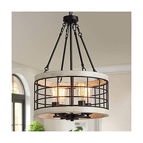 Lustre suspension industrielle pour salle à manger et îlot de cuisine luminaire rustique