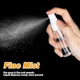 Giantree zestaw 4 przezroczystych plastikowych butelek do podróży, 30ml (1 uncja), przenośne butelki z rozpylaczem do drobnego sprayu na twarz, tonik, płyny, perfumy