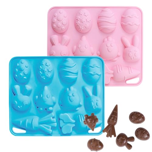 Molde De Silicona Para Pascua,Bandeja Reutilizable De 10 Cavidades,Molde De Silicona Para Huevos De Pascua Y Chocolate | Para Postres de Pudin Gelatina Fondant Coca Cupcake Repostería