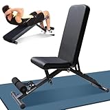 SHSYCER Banco de pesas ajustable para ejercicio con 7 ángulos ajustables para entrenamiento de cuerpo entero, sentarse, inclinación, declinación, prensa de banco FID