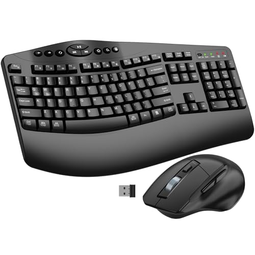 Ergonomic Wireless Keyboard and Mouse