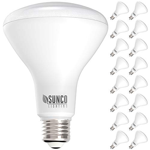Sunco Lighting 16 Pack BR30 LED Bulbs, Indoor Flood Lights 11W Equivalent 65W, 2700K Soft White, 850 LM, E26 Base, 25,000 Lifetime Hours, Interior Dimmable Recessed Can Light Bulbs - UL & Energy Star