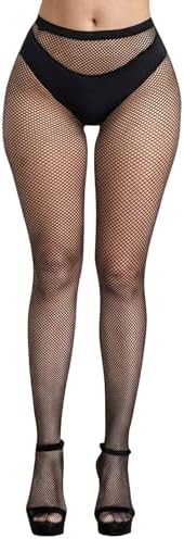 Fishnet Tights for Women Black Sheer Mesh Leggings High Waist Pantyhose Sexy Stretchy Going Out Stockings