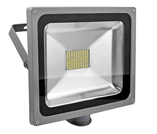 Faro LED esterno con sensore di movimento PIR - 20W - IP65 - Bianco Caldo | Leroy Merlin
