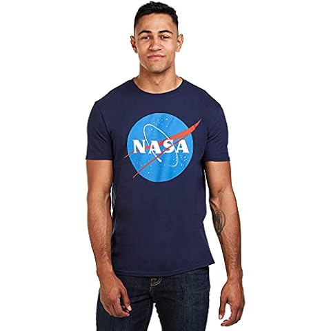 Nasa Men's Circle Logo T Shirt, Blue (Navy Navy), L UK Cover