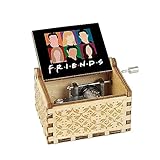 WULABSS TV Show Music Box Gifts,Hand Crank Engraved Musical Box with Friends Theme,Friend Merchandise,Mini Wood Musical Box Gift for Friends,Daughter, Mom, Birthday, Valentines