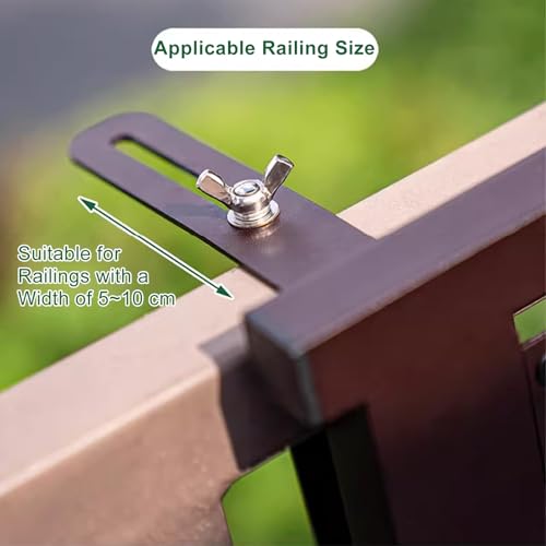 Table suspendue en métal pliable pour balustrade de balcon et terrasse