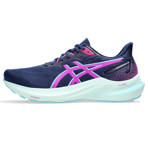 Asics GT-2000 12, Sneaker Mujer, Blue Expanse Bold Magenta, 36 EU