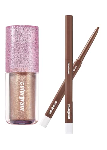 Colorgram Milk Bling Shadow - 10 Final Pearl + Artist Formula Cream Liner - 05 Choco Brown Bundle #TOP19