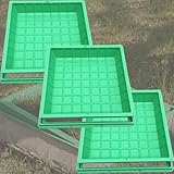 Lot de 3 bâches invisibles pour regard d'égout pour pelouse et jardin, cadre en plastique avec crochets, 60 x 60 cm, utilisation au parc en plein air, et légère, idéale pour l'aménagement paysager et