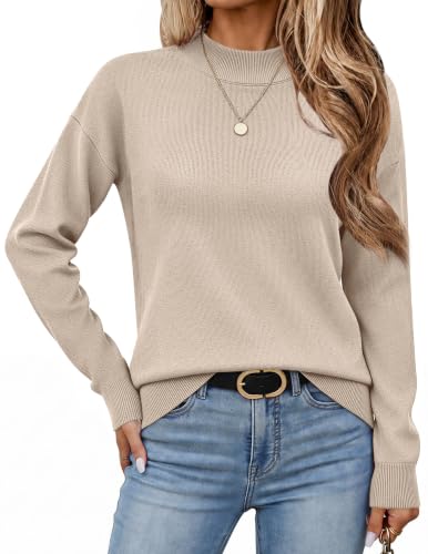 Zeagoo Women's Mock Turtleneck Sweater Long Sleeve Lightweight Fall Clothes