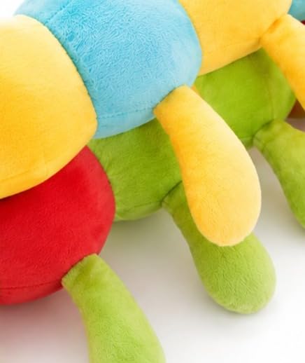 Image of Soft Plush Caterpillar Toy for Kids | Cute Double Face Stuffed Animal | Ultra Soft Hugging Pillow | Long Plush Caterpillar Doll for Babies, Toddlers, Boys & Girls | Birthday Gift