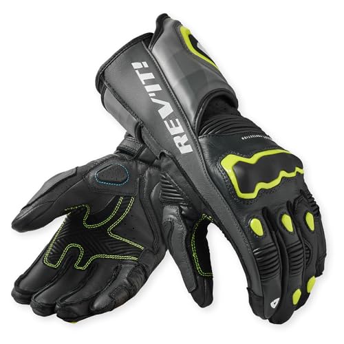 Revit Handschuhe Quantum 3 Gloves Racing Motorradhandschuhe Sportliche Lederhandschuhe, XL