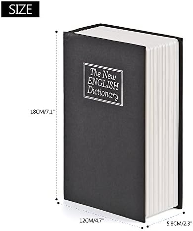 ALLOMN Book Safe with Combination Lock, Dictionary-shaped Money Box Hidden Secret Security Lock-up Piggy Bank with Keys for Coins Cash Money Jewellery