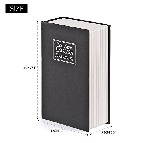 Book Safe With Combination Lock, Allomn Dictionary-Shaped Money Box Hidden Secret Security Lock-Up Piggy Bank With Keys For Coins Cash Money Jewellery Hidden Safe #TOP5