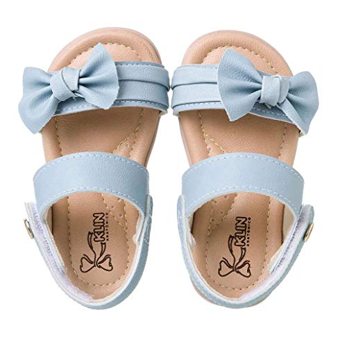 Sandália Bebê Cute Cute Laço Cor: Azul Claro - Tam.: 17