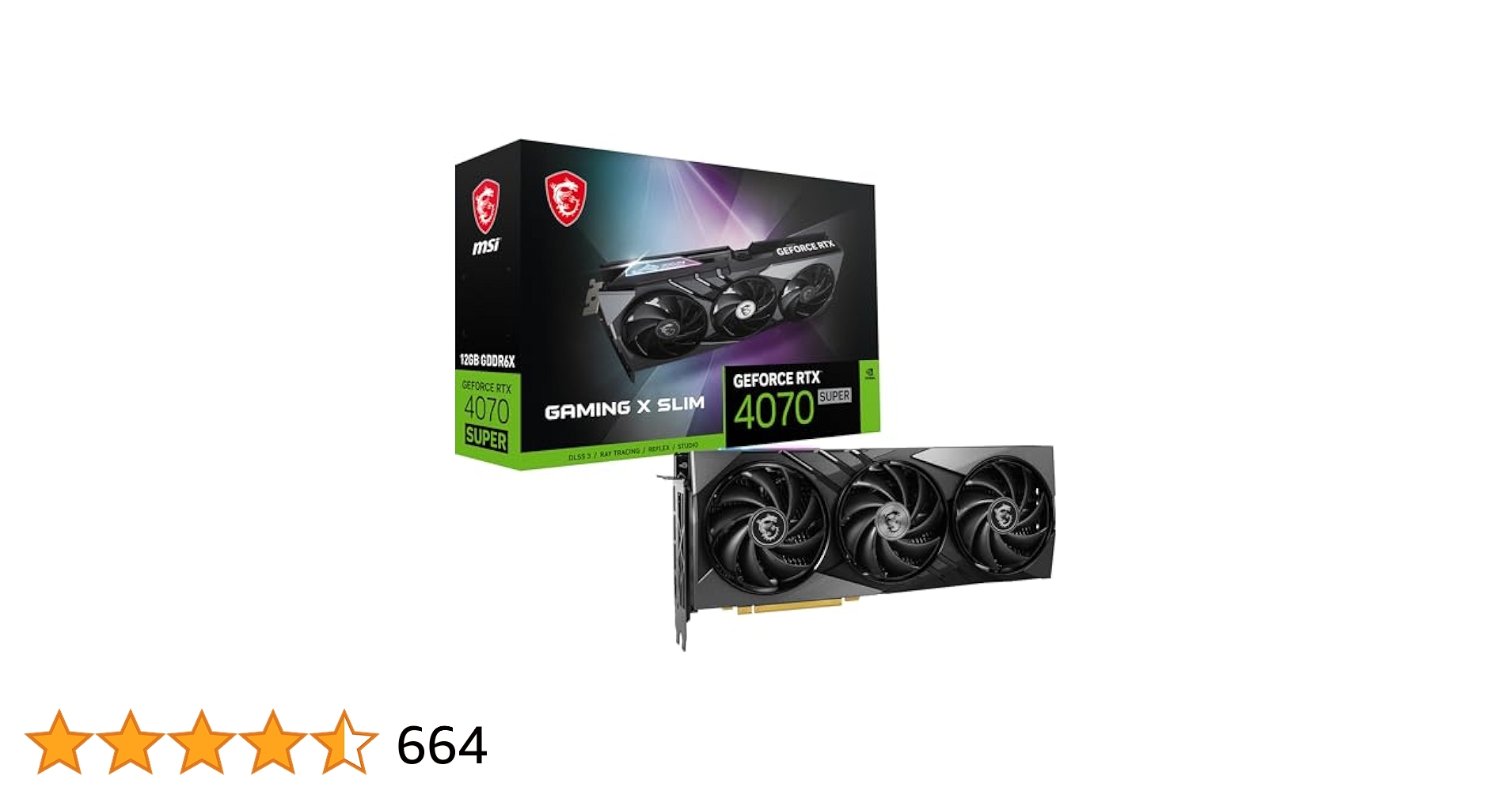 Amazon | MSI GeForce RTX 4070 SUPER 12G GAMING X SLIM | MSI