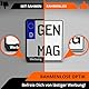 GENMAG® Klett Kennzeichenhalter Motorrad Roller Moped Mofa [Extra-Stark & Universal] Motorrad Kennzeichenhalter Österreich & Deutschland | Kennzeichenhalter Rahmenlos Motorrad | Kennzeichen Klett
