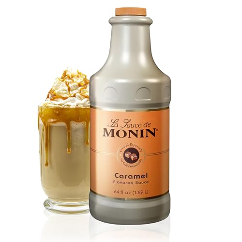 Monin - Gourmet Caramel Sauce, Rich and Buttery, Great for Desserts, Coffee, and Snacks, Gluten-Free, Non-GMO (64 Ounce)