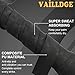 Vailldge Tennis Racket Grip Tape - Precut Dry Feel Grip Tape Absorbs Sweat Tennis Grip Velvety Comfort Overgrip for Tennis Racquet Pickleball Squash Badminton Baseball Bat (6 Pack Black)