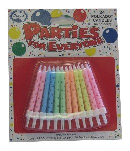 ALPEN CANDLES ALPEN B/DAY POLKADOT �z���_�[�t�� 24