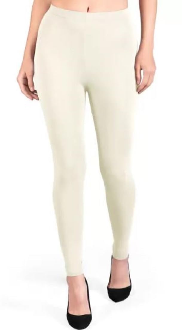 Hegy Women's Ankle Length Leggings (Off White)-picture-45