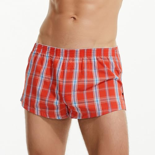 Men's Woven Boxers Underwear Moisture Wicking Boxer Briefs with Relaxed Fit, Comfortable Cotton Shorts4