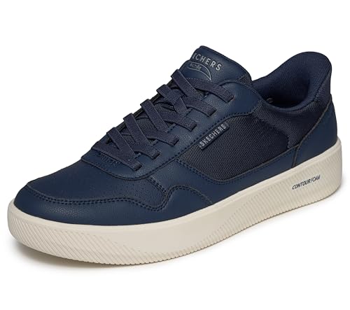 Skechers Herren Arch FIT Court Break KOMFORTABEL Trainer, Navy Duraleather/Mesh, 46 EU – Ansicht 1