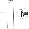 Juliyeh Yica 10 Picchetti Da Giardino Zincati A U - 15 Cm, Per Fissare Tessuto Pacciamatura, Reti E Prato, Verde