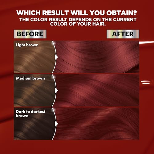 Garnier Nutrisse Ultra Color Nourishing Permanent Hair Color Cream, R3 Light Intense Auburn (Pack of 2) Red Hair Dye
