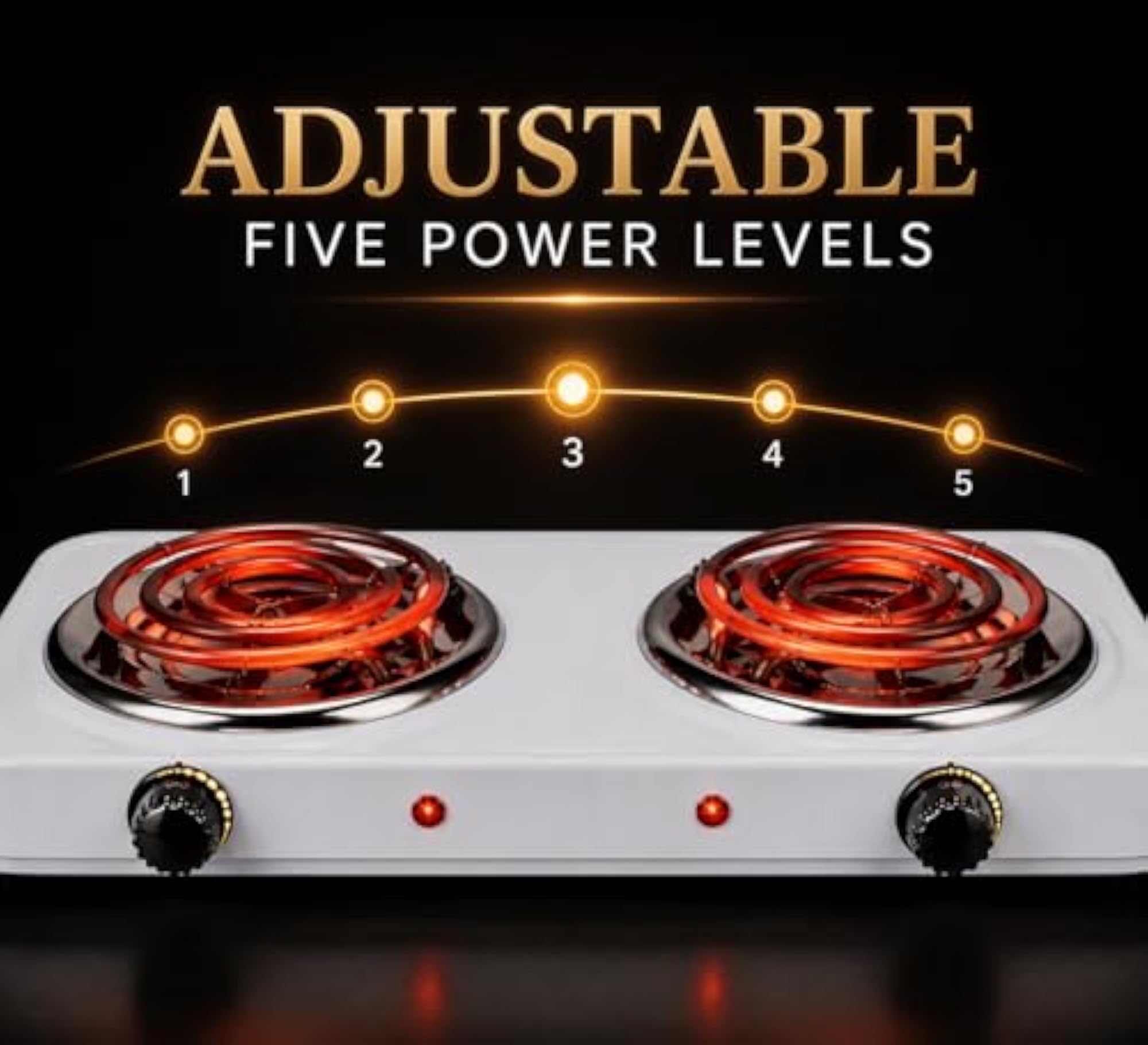 2000W Electric Double Burner Hot Plate