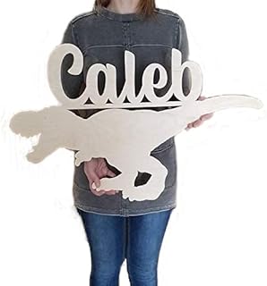 Baby Wall Decor - Dinosaur Name Sign - Wall Name - Nursery Name Sign - Above the Crib Sign - Personalized Baby Sign - Custom Nursery Sign