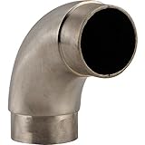 KegWorks Curved Elbow Fitting - Brushed Stainless Steel - For 2