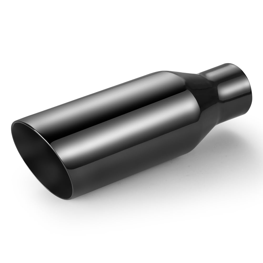 MBRP Black 2.5" Exhaust Tip - Single Wall, Angle Cut, Powder Coated Stainless Steel Universal Fit - View #4