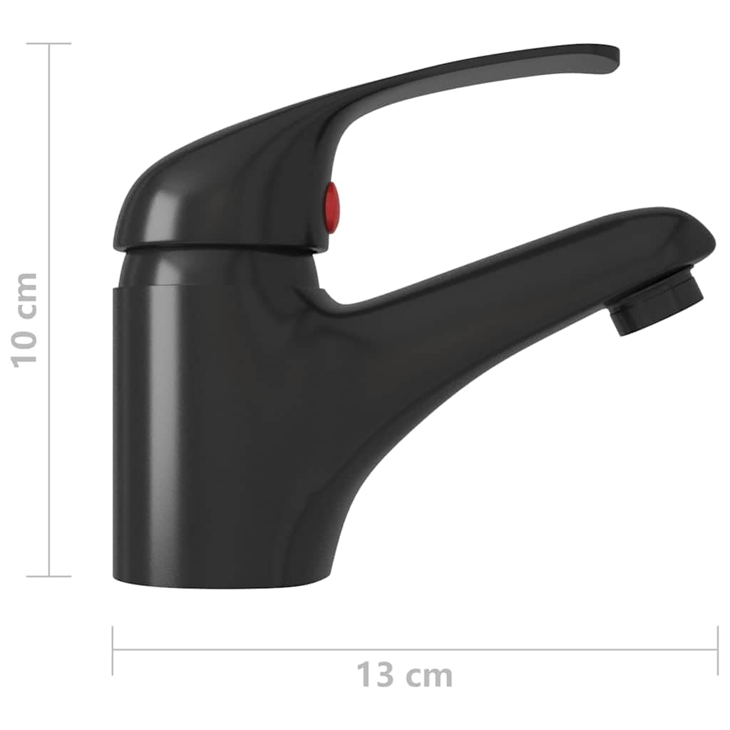 Grifo mezclador negro monomando 13 x 10 cm aleación de zinc cartucho de cerámica para lavabo fregadero cocina baño reemplazo