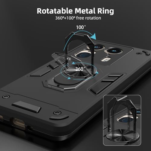 Image of NDCOM for Moto Edge 50 Ultra Back Cover | Motorola Edge 50 Ultra Back Cover | Shockproof Ring Holder Case