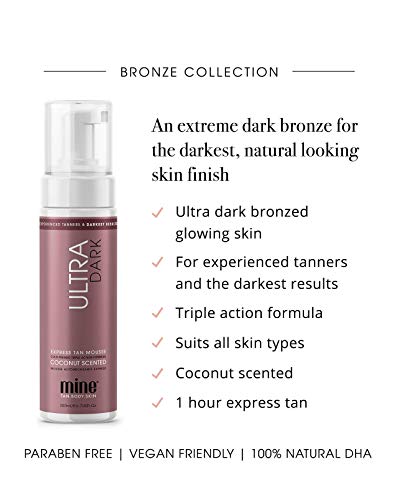 MINETAN BODY.SKIN Ultra Dark Self Tan Mousse - Darkest Bronzed Glow for Experienced Tanners & Darkest Tanning Results, 6.7 fl oz - Thumbnail 2