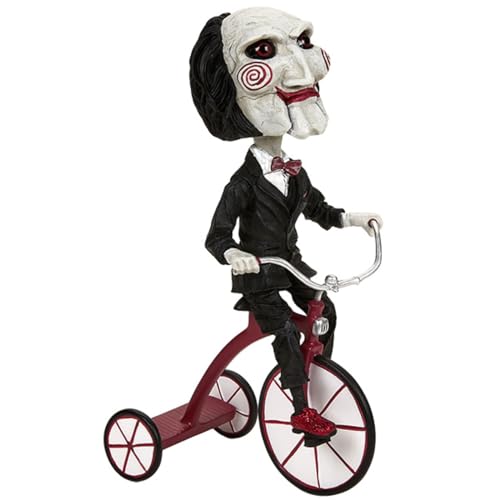 Saw Puppet Extreme Headknocker Wackelfigur Billy schwarz/weiß/rot, aus Kunstharz, Hersteller: NECA.