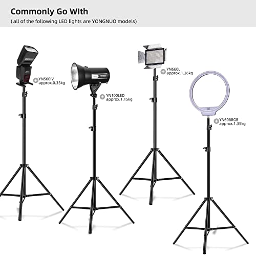 Image of Yongnuo 2.8m Photography Light Stand Tripod, 9.2 feet 280cm 110 inch, with 1 /4 Screw for LED Video Light, Reflectors, Soft Boxes, Lights, Umbrellas, Backgrounds and Portrait