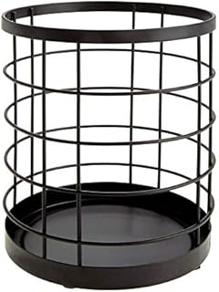 iDesign 51737 Kitchen Utensil Holder, Metal Wire Utensil Storage Basket, Practical Kitchen Utensil Organiser for Wooden Spoons, Spatulas and More, Matte Black, 15.2 x 15.2 x 17.8 cm