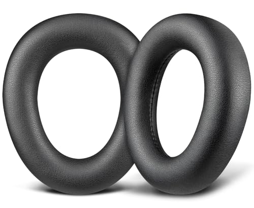 Repuestos de almohadillas para auriculares SOULWIT para Beyerdynamic AVENTHO 300 Wireless Over-Ear Headphones, cojines con cuero de proteína suave y espuma viscoelástica de alta densidad - Negro miniatura 1