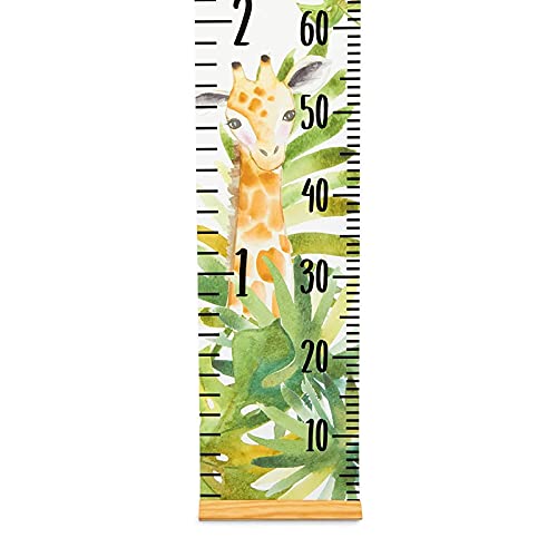 image for Juvale Safari Height Chart for Kids and Baby - Canvas Removable Growth